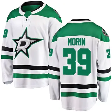 Men's Travis Morin Dallas Stars ＃39 Breakaway White Away Jersey